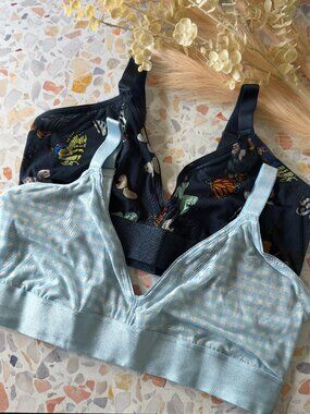 Parade | Butterfly Mesh & Blue Gingham Bralette Bundle | Size 2+